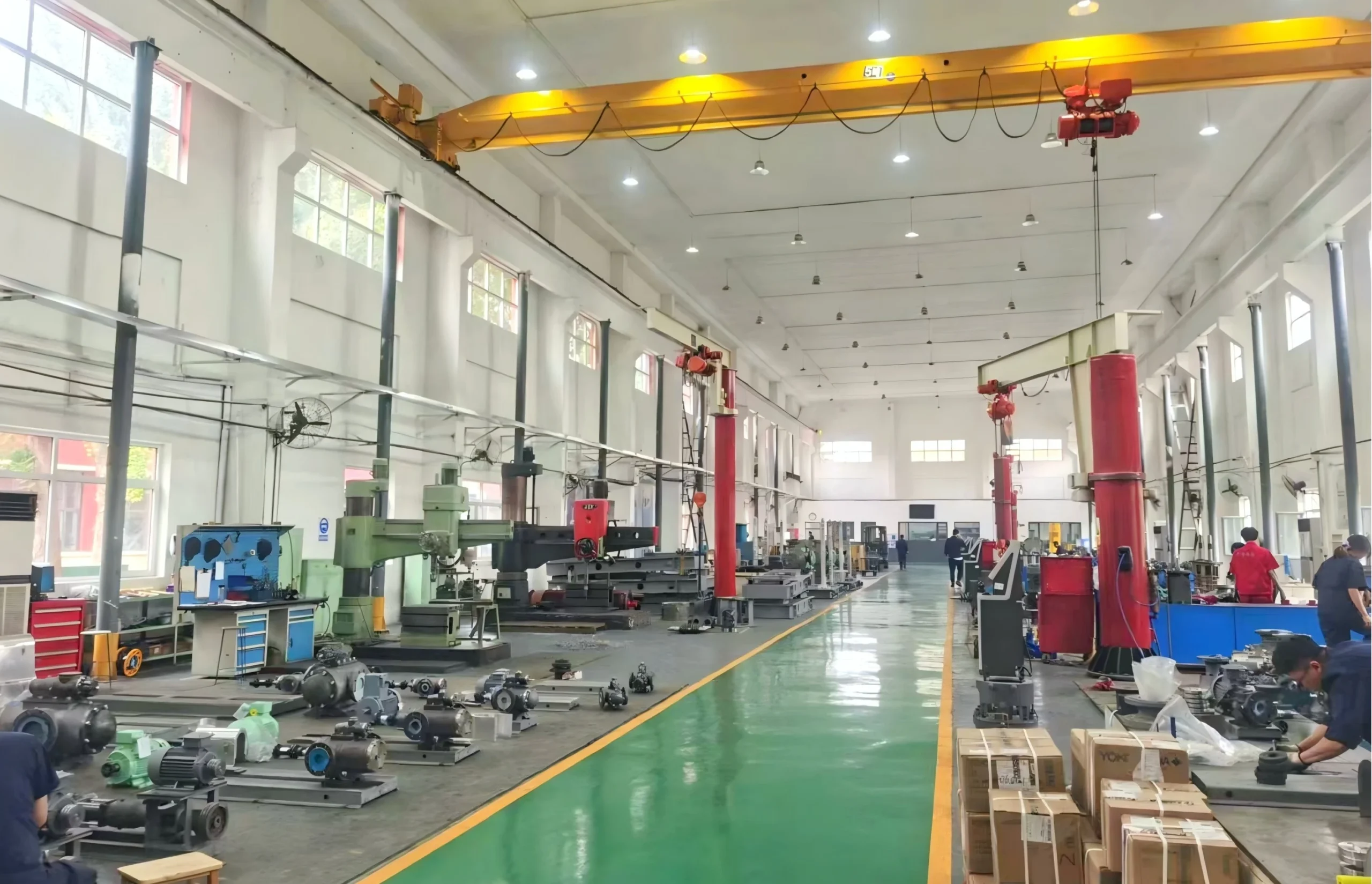 CTP Pumps finished product storage — warehouse facility storing completed industrial pumps ready for shipment and delivery