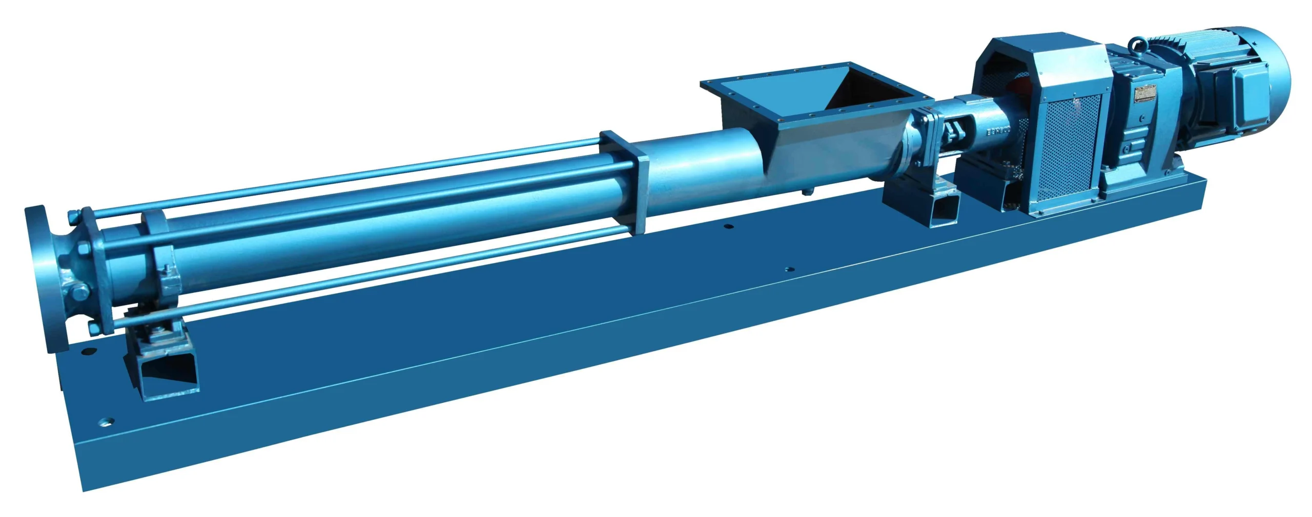 CTP E2R series progressive cavity pump with hopper inlet for non-flowing sludge and pastes