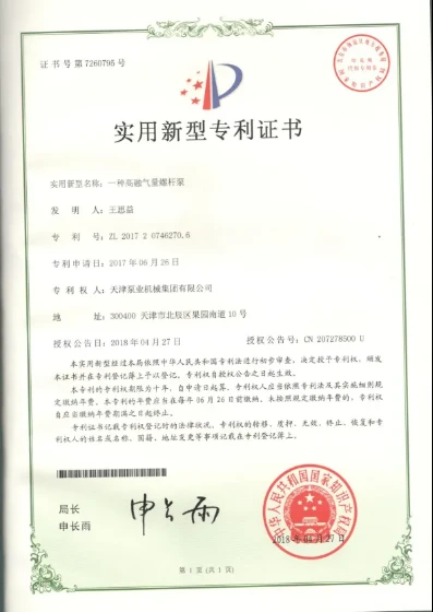 High gas handling twin screw pump invention patent — CTP Pumps
