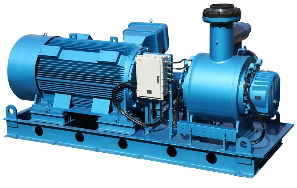 CTP W series twin screw pump used as a cargo oil transfer pump on tanker duty
